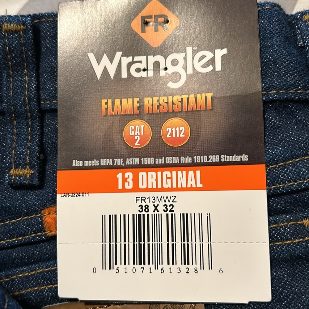 Wrangler FR Heavyweight denim jeans 38x32 bundle of 3